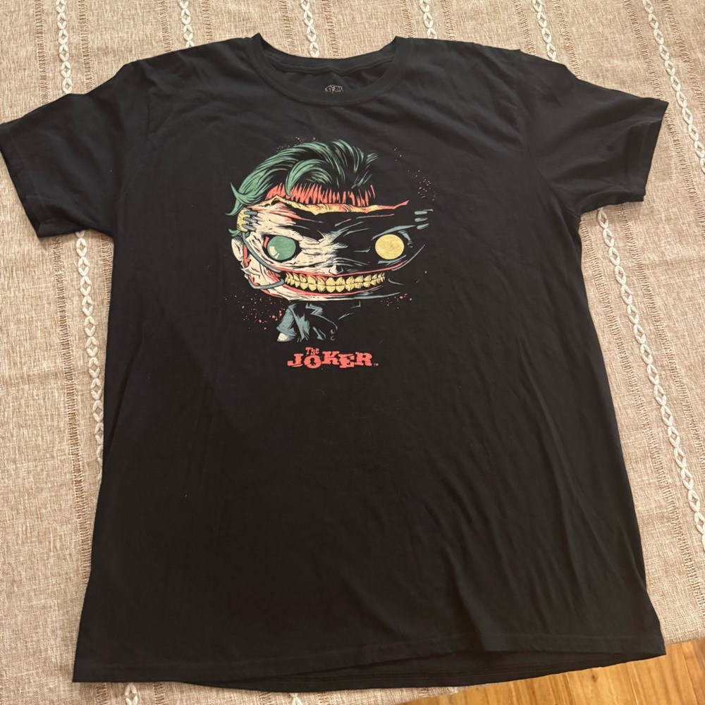 Pop Tees Batman Funko Black Joker Graphic Tee Large